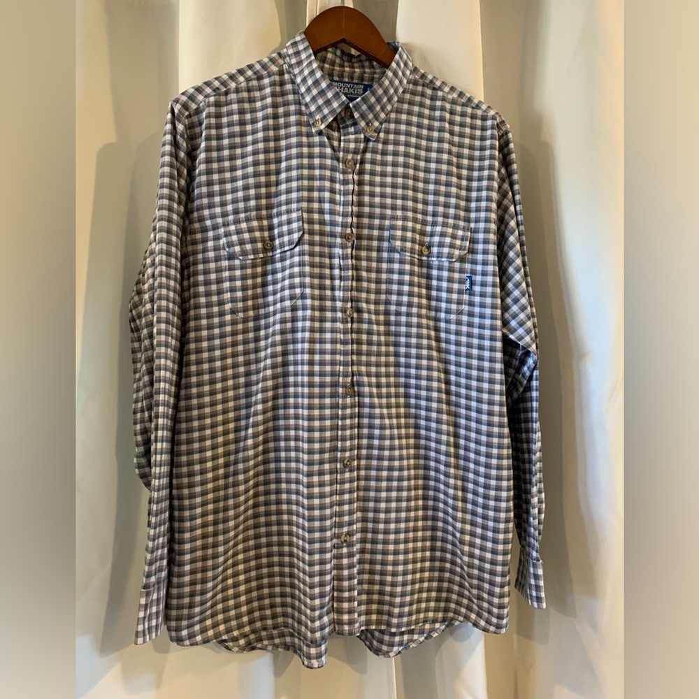 Mountain Khakis Plaid Long Sleeve Shirt Large Jackson‎ Hole Wyoming Button Down
